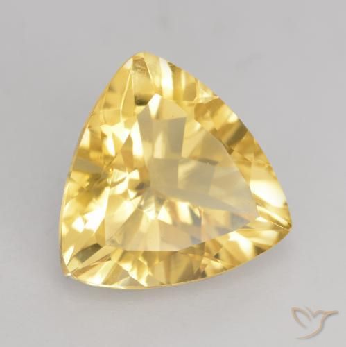 2.18克拉天然黄水晶，胖三角形，VVS-VS