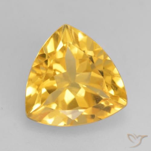 2.38ct 天然 亮金 黄水晶, 胖三角形, VVS-VS