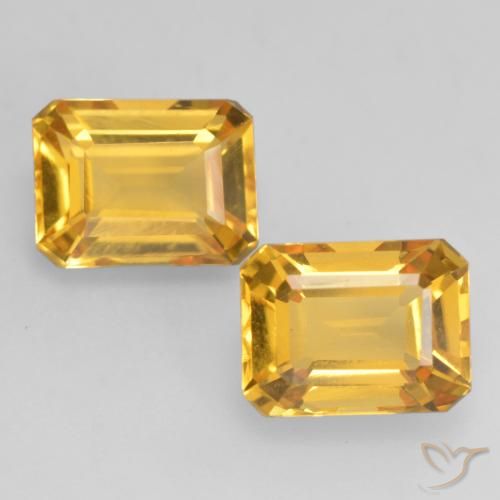 3.27ctw 天然 亮金 黄水晶, 祖母绿式切割, VVS-VS