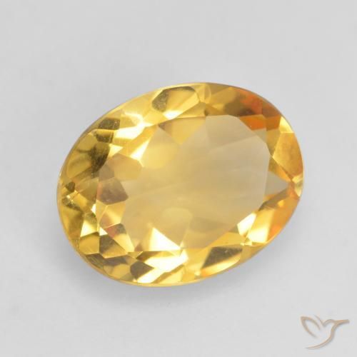 1.47克拉天然黄水晶，椭圆形，VVS-VS