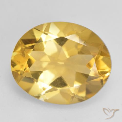 3.17ct 天然 中金 黄水晶, 椭圆形, VVS-VS