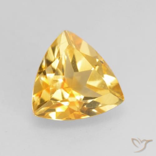 1.17克拉天然黄水晶，胖三角形，VVS-VS