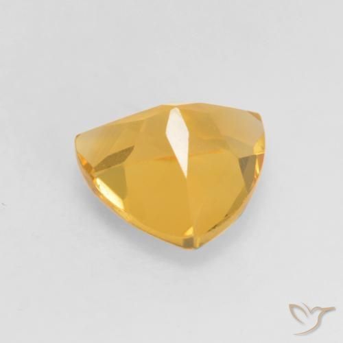 1.14克拉天然黄水晶，胖三角形，VVS-VS