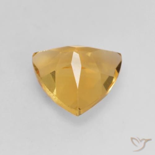 1.03克拉天然黄水晶，胖三角形，VVS-VS