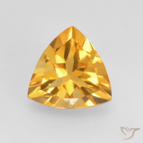 1.02ct 天然 金橙色 黄水晶, 胖三角形, VVS-VS