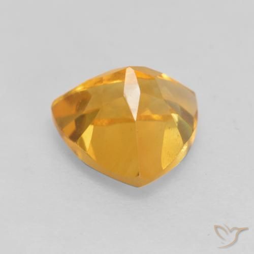 1.16克拉天然黄水晶，胖三角形，VVS-VS