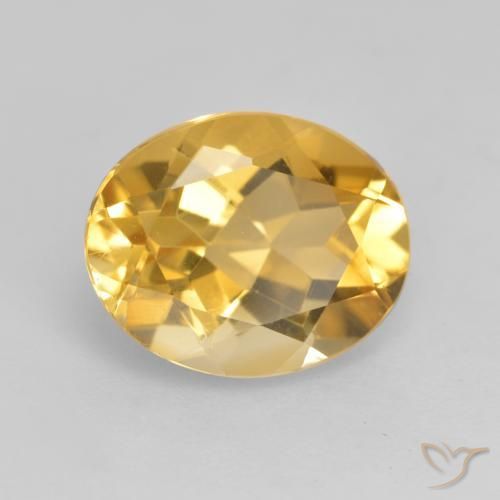 3.19克拉天然黄水晶，椭圆形，VVS-VS