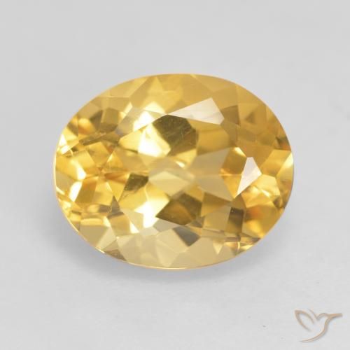 3.61ct 天然 中金 黄水晶, 椭圆形, VVS-VS
