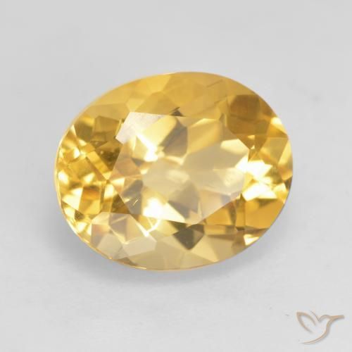 3.61克拉天然黄水晶，椭圆形，VVS-VS