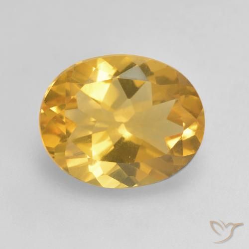 3.12ct 天然 橙金 黄水晶, 椭圆形, VVS-VS