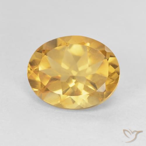 3.23ct 天然 亮金 黄水晶, 椭圆形, VVS-VS