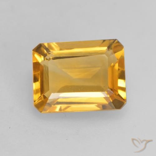 1.45ct 天然 金橙色 黄水晶, 祖母绿式切割, VVS-VS
