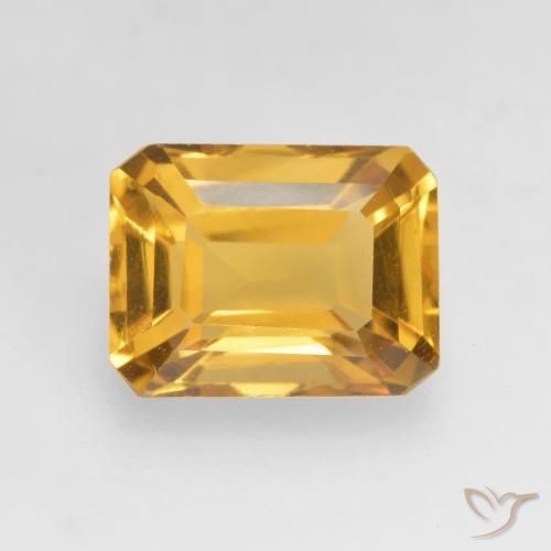 1.69ct 天然 中金 黄水晶, 祖母绿式切割, VVS-VS