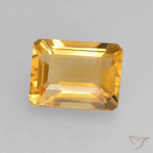 1.56ct 天然 亮金 黄水晶, 祖母绿式切割, VVS-VS