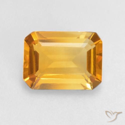 1.22ct 天然 深金色 黄水晶, 祖母绿式切割, VVS-VS