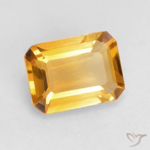 1.22克拉天然黄水晶，八边形，VVS-VS