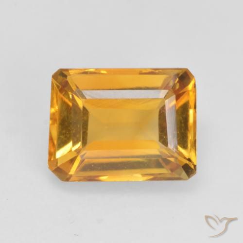 1.48ct 天然 深金色 黄水晶, 祖母绿式切割, VVS-VS