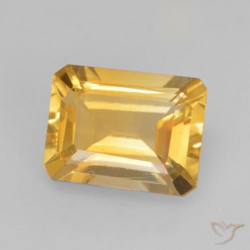 1.47ct 天然 中金 黄水晶, 祖母绿式切割, VVS-VS