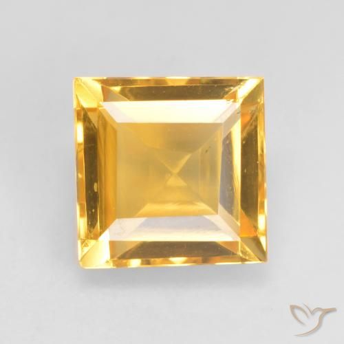 1.68ct 天然 亮金 黄水晶, 正方形, VVS-VS
