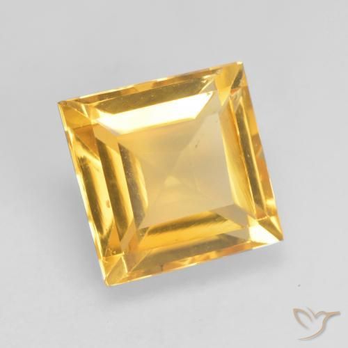 1.68克拉天然黄水晶，正方形，VVS-VS