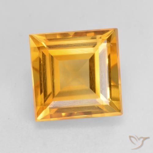 1.76ct 天然 中金 黄水晶, 正方形, VVS-VS