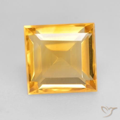 1.76ct 天然 中金 黄水晶, 正方形, VVS-VS