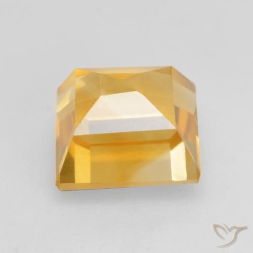 1.76克拉天然黄水晶，正方形，VVS-VS