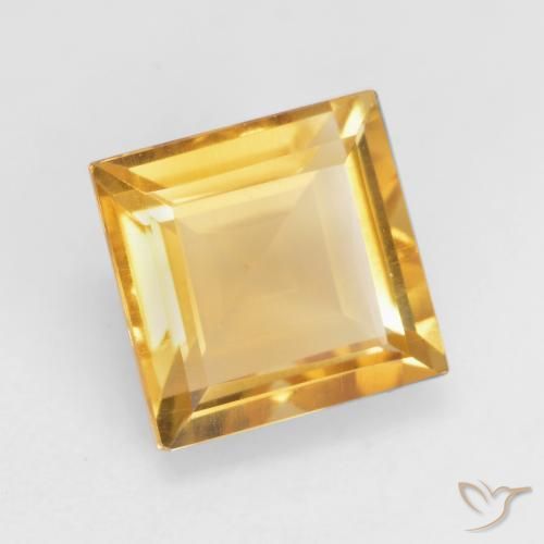 1.76克拉天然黄水晶，正方形，VVS-VS