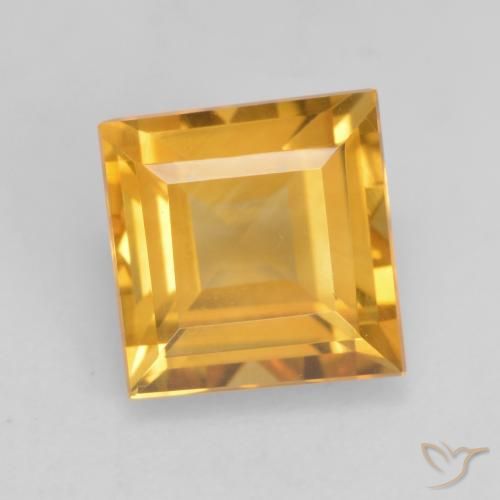 1.74ct 天然 深金色 黄水晶, 正方形, VVS-VS