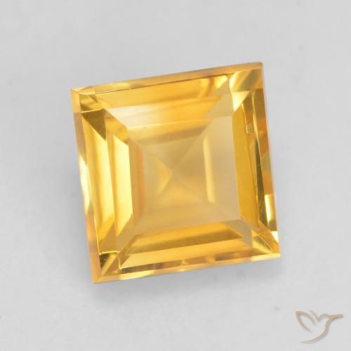 1.76克拉天然黄水晶，正方形，VVS-VS