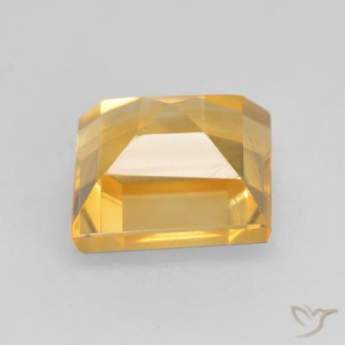 1.76克拉天然黄水晶，正方形，VVS-VS