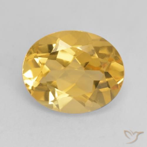 3.34ct 天然 金橙色 黄水晶, 椭圆形, VVS-VS