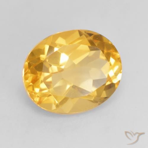 3.47克拉天然黄水晶，椭圆形，VVS-VS