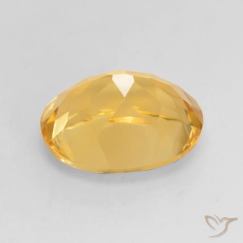 3.47克拉天然黄水晶，椭圆形，VVS-VS