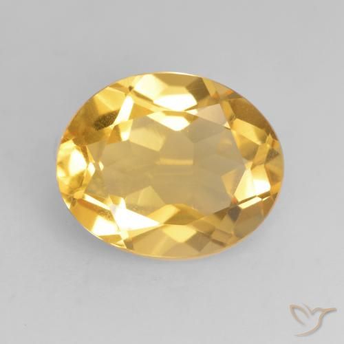 3.14ct 天然 中金 黄水晶, 椭圆形, VVS-VS
