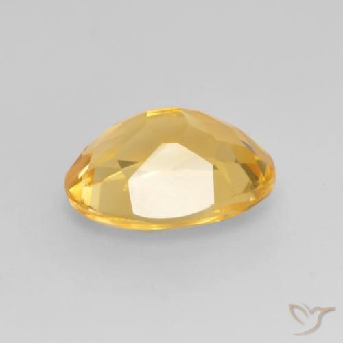 3.14克拉天然黄水晶，椭圆形，VVS-VS
