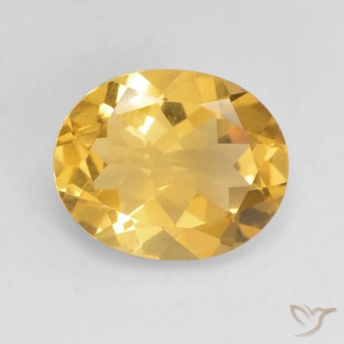 3.00ct 天然 亮金 黄水晶, 椭圆形, VVS-VS