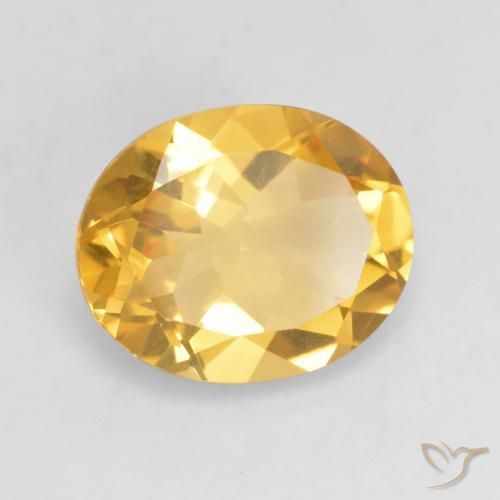 3.00克拉天然黄水晶，椭圆形，VVS-VS