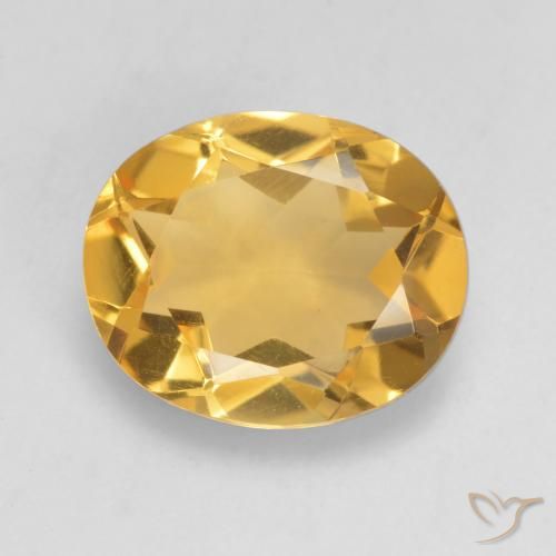 2.89ct 天然 深金橙色 黄水晶, 椭圆形, VVS-VS
