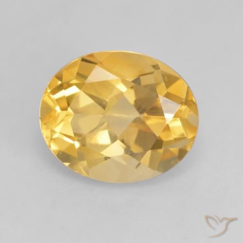 3.42ct 天然 亮金 黄水晶, 椭圆形, VVS-VS