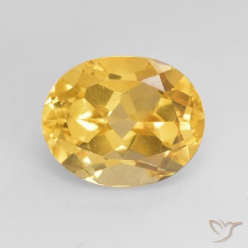 3.70ct 天然 中金 黄水晶, 椭圆形, VVS-VS