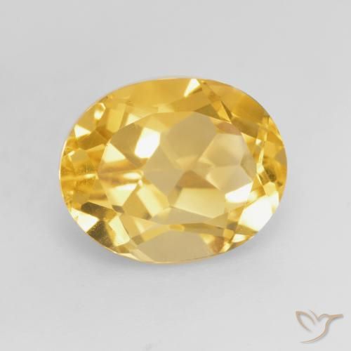 3.70克拉天然黄水晶，椭圆形，VVS-VS