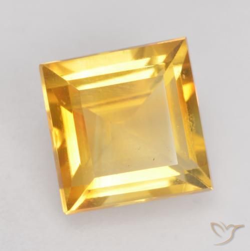 1.57克拉天然黄水晶，正方形，VVS-VS