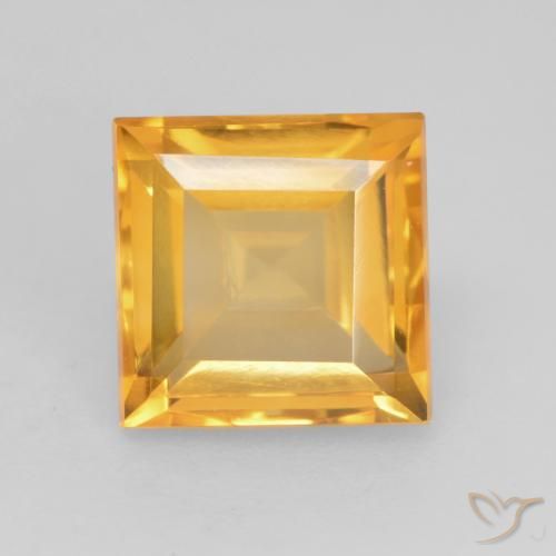 1.84ct 天然 深金色 黄水晶, 正方形, VVS-VS
