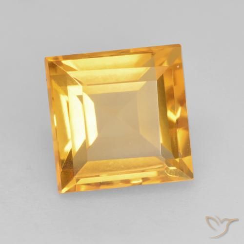 1.84克拉天然黄水晶，正方形，VVS-VS