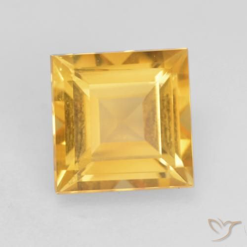 1.73克拉天然黄水晶，正方形，VVS-VS