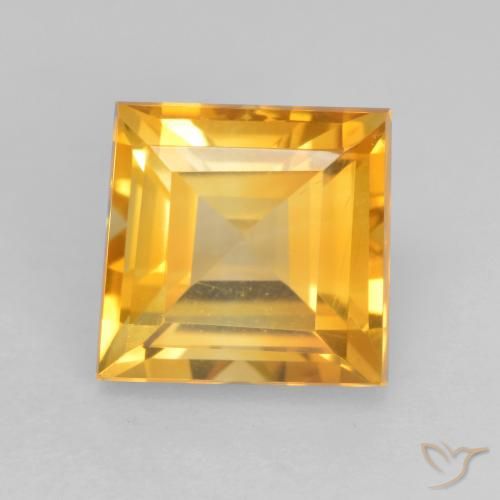 1.93ct 天然 亮金 黄水晶, 正方形, VVS-VS
