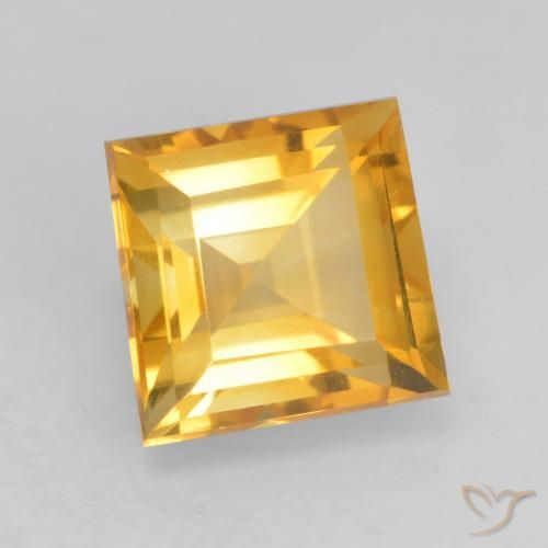 1.93克拉天然黄水晶，正方形，VVS-VS