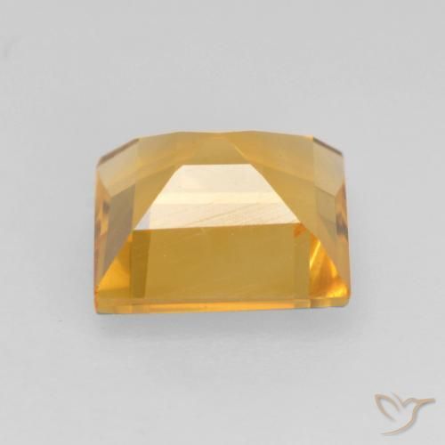 1.56克拉天然黄水晶，正方形，VVS-VS