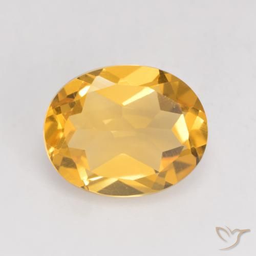 3.08ct 天然 亮金 黄水晶, 椭圆形, VVS-VS